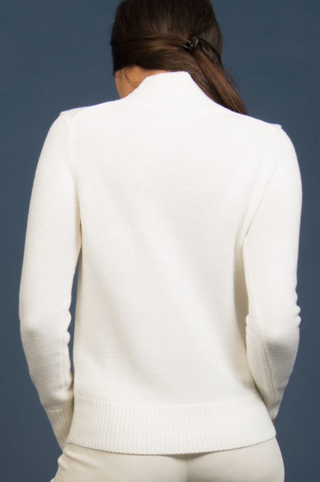 Repeat Rollkragenpullover aus Wolle in Cream