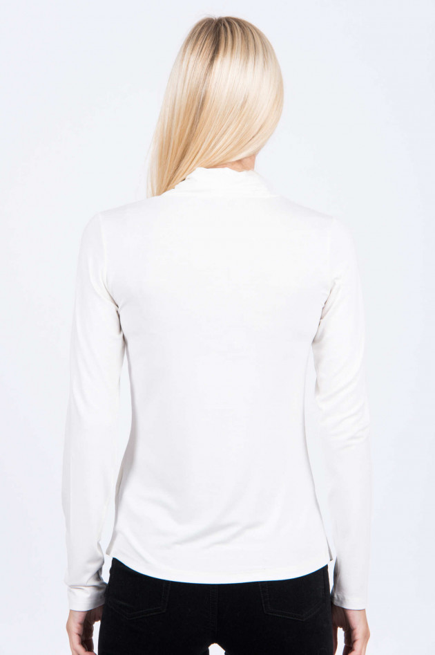 Repeat Langarm-Rollkragenshirt in Creme