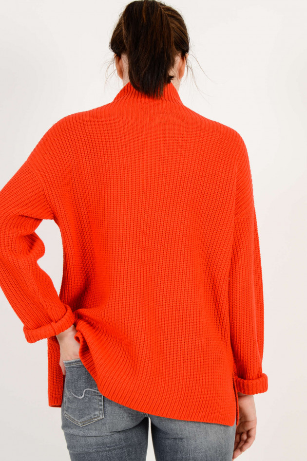 Repeat Pullover mit Stehkragen in Rot