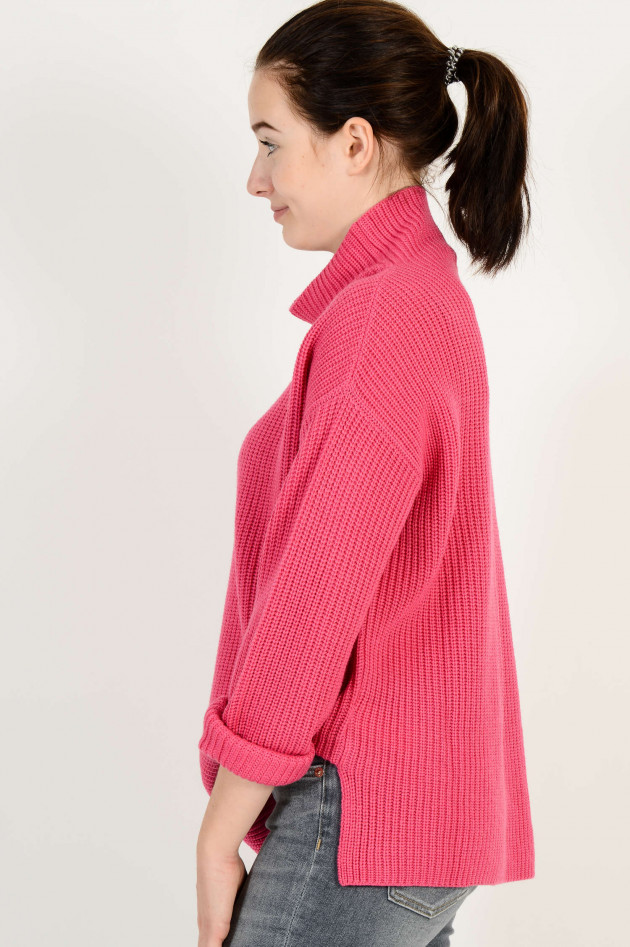 Repeat Pullover mit Stehkragen in Pink