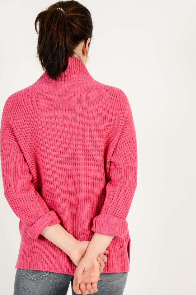 Repeat Pullover mit Stehkragen in Pink