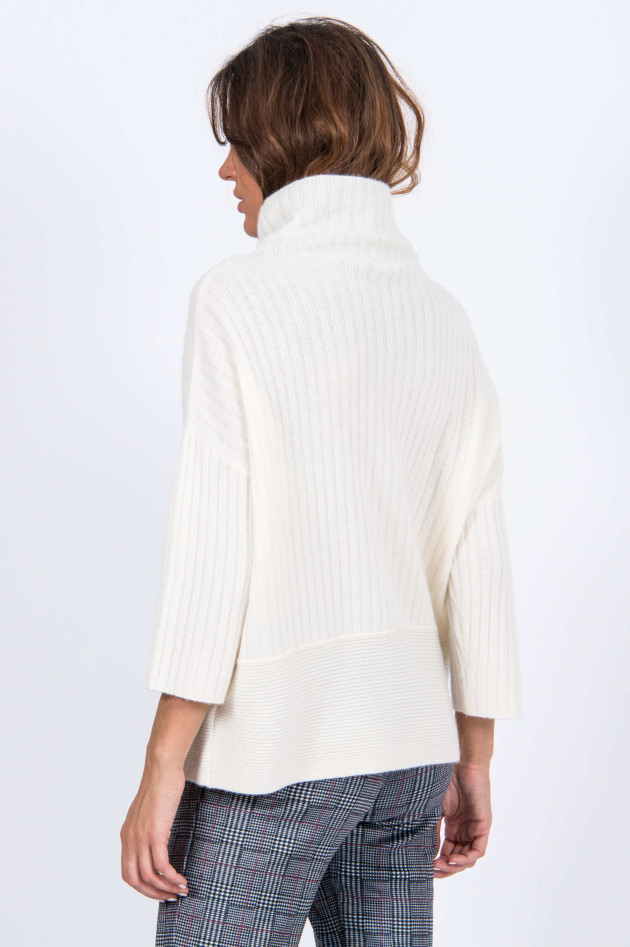 Repeat Pullover mit weitem Kragen in Natur