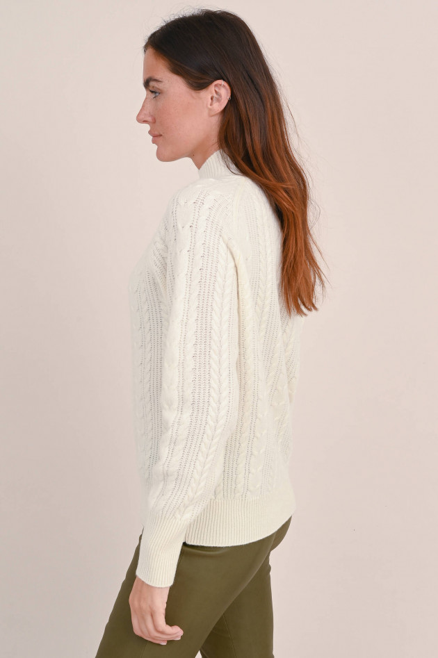 Repeat Zopfstrick Pullover in Natur