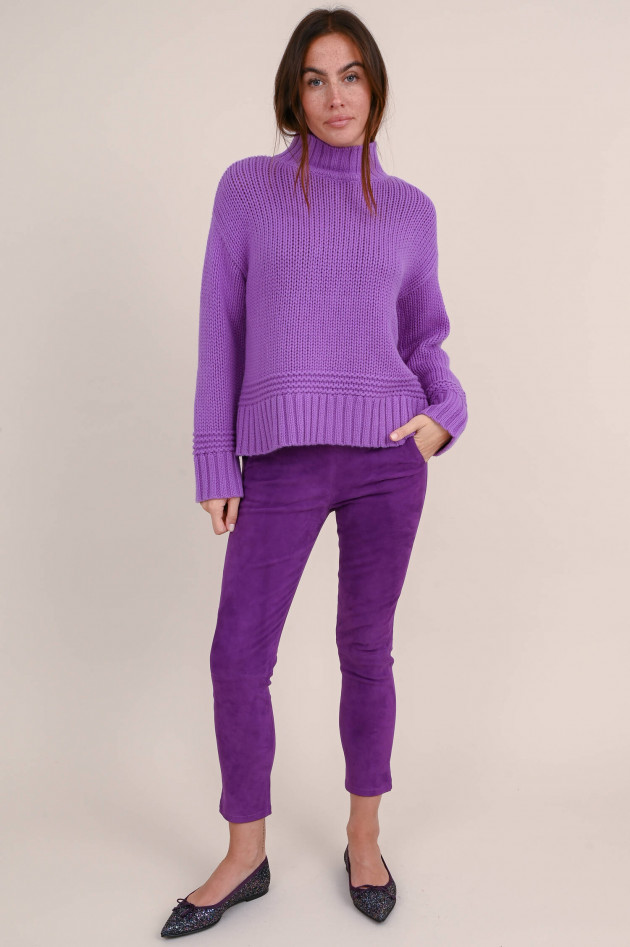 Repeat Cashmere Grobstrick Pullover in Lila