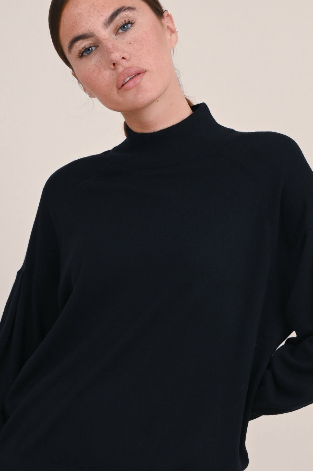 Repeat Feinstrick Wollmix Pullover in Schwarz