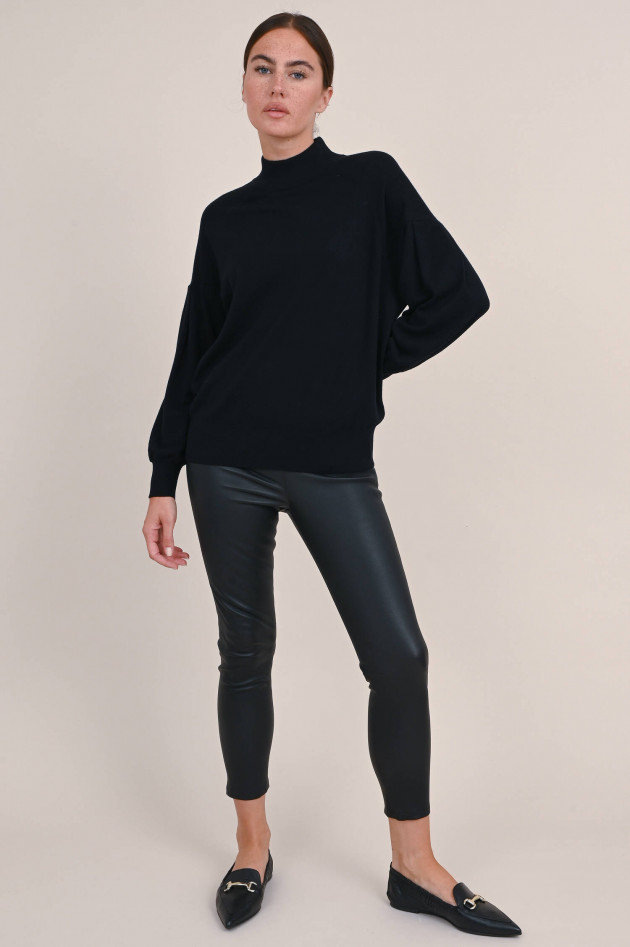 Repeat Feinstrick Wollmix Pullover in Schwarz