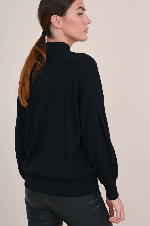 Repeat Feinstrick Wollmix Pullover in Schwarz