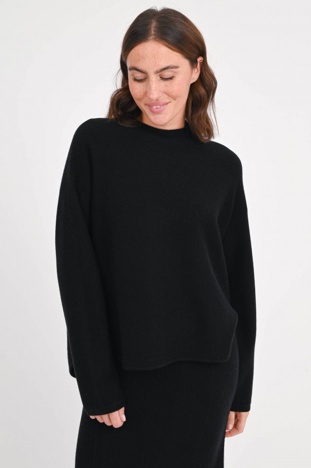 Repeat Woll-Cashmere-Mix Pullover in Schwarz