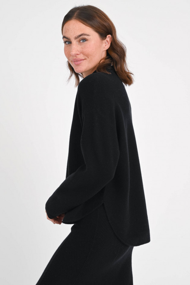 Repeat Woll-Cashmere-Mix Pullover in Schwarz