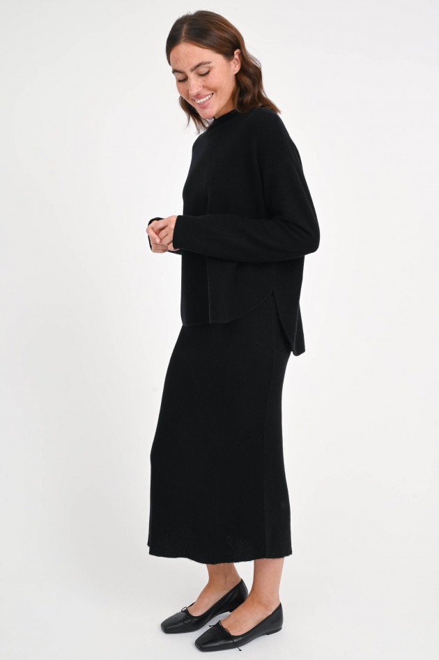 Repeat Woll-Cashmere-Mix Pullover in Schwarz