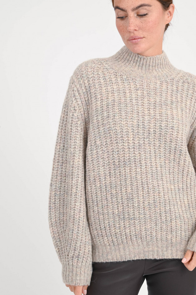 Repeat Strickpullover in Beige/Rosa meliert