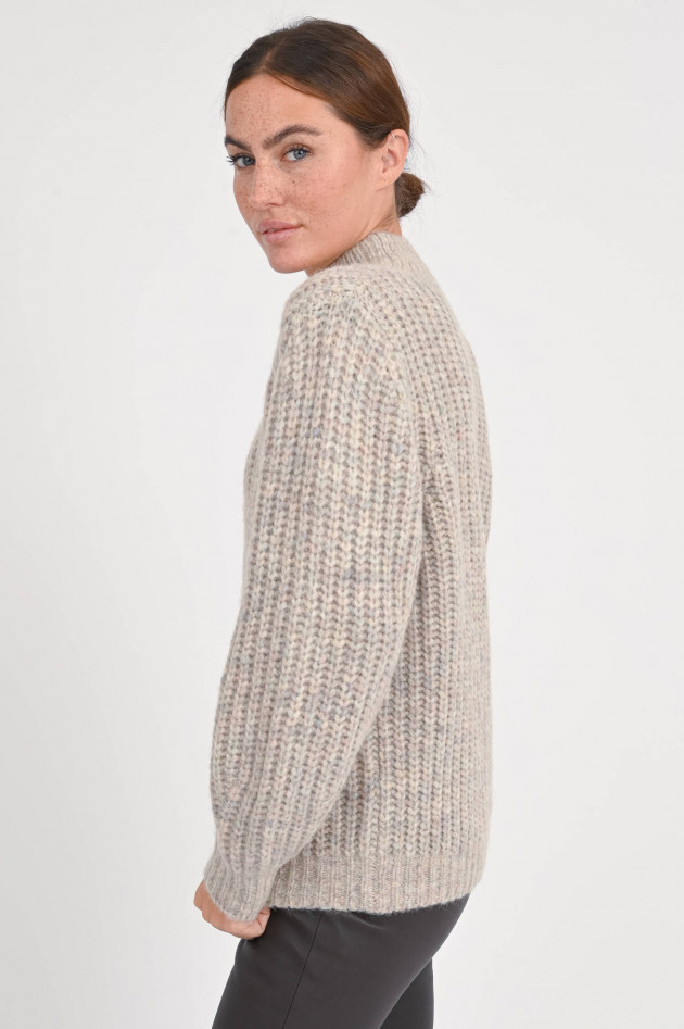 Repeat Strickpullover in Beige/Rosa meliert