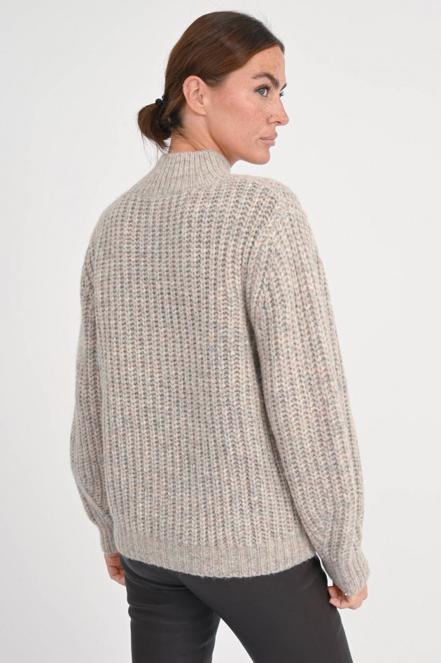 Repeat Strickpullover in Beige/Rosa meliert