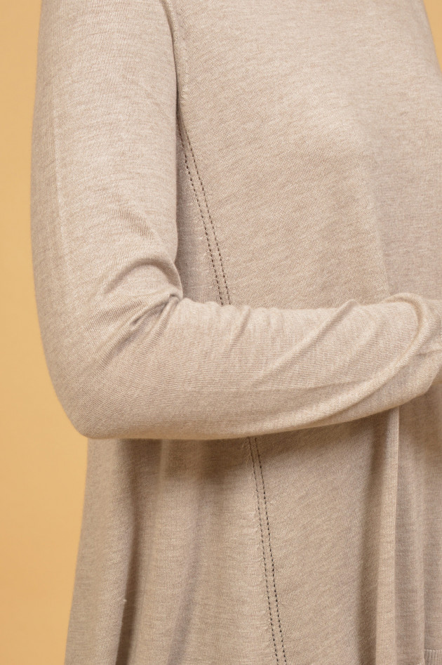 Repeat Pullover mit Lochmusterdetails in Beige