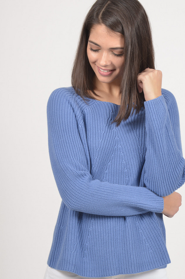 Repeat Strickpullover aus Baumwolle in Blau