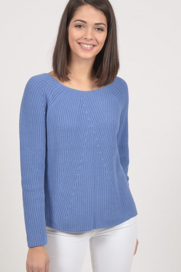 Repeat Strickpullover aus Baumwolle in Blau