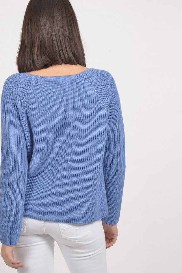 Repeat Strickpullover aus Baumwolle in Blau