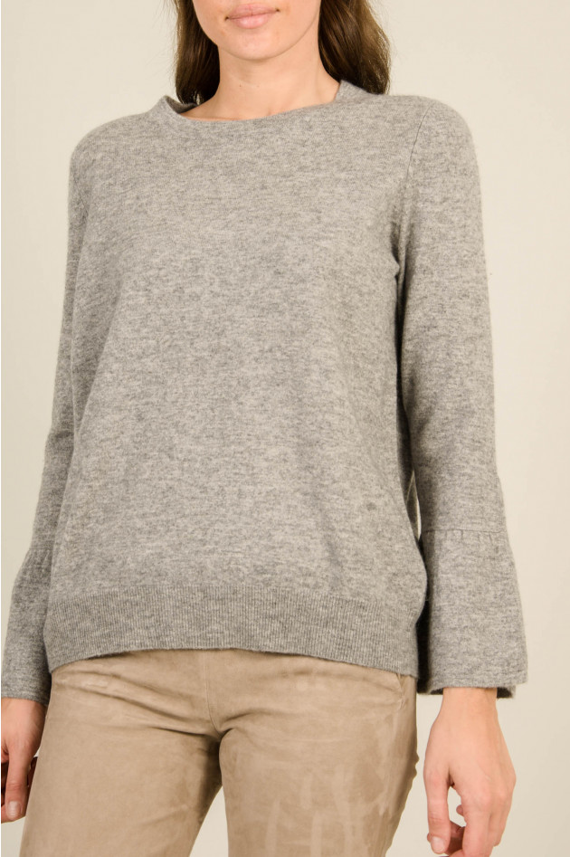 Repeat Pullover mit Tulpenarm in Grau