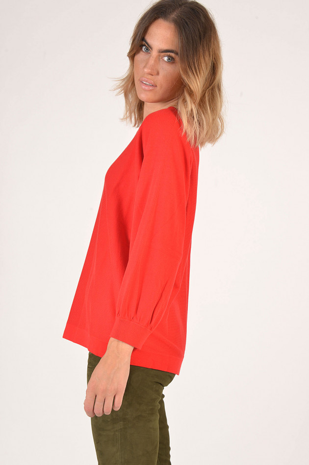 Repeat Pullover mit Ballonarm in Rot