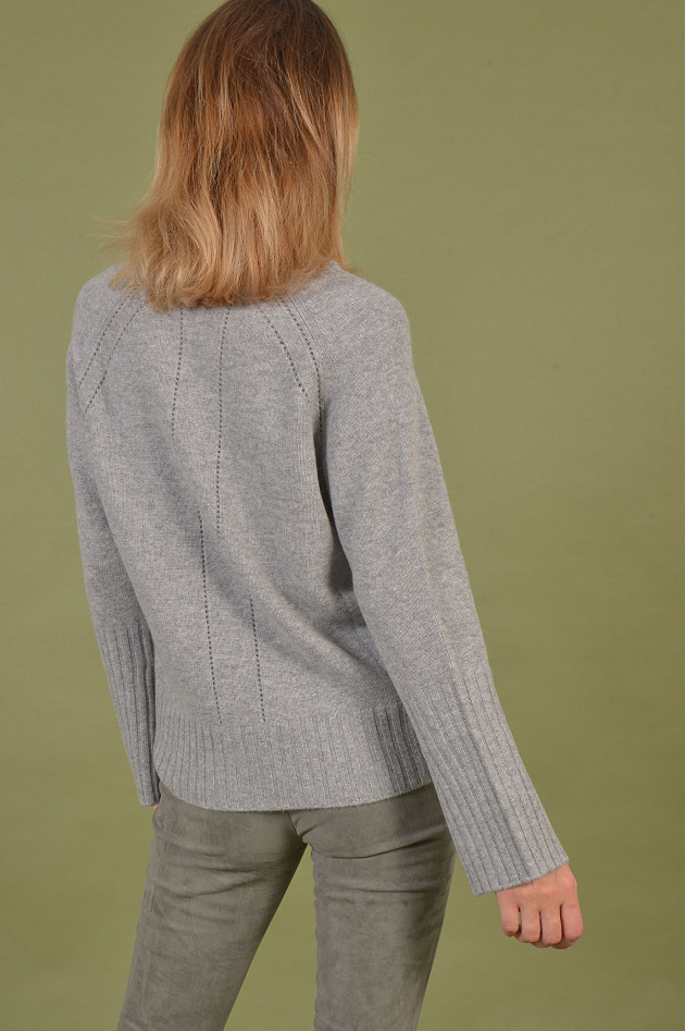 Repeat Pullover mit Trompetenarm in Grau