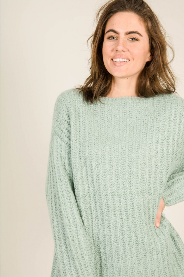 Repeat Pullover Rippstrick in Salbei