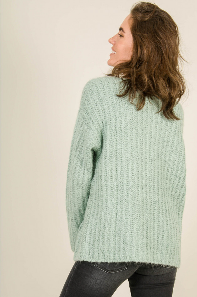 Repeat Pullover Rippstrick in Salbei