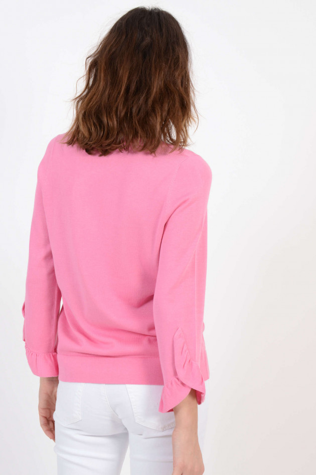 Repeat Pullover mit Rüschen in Pink
