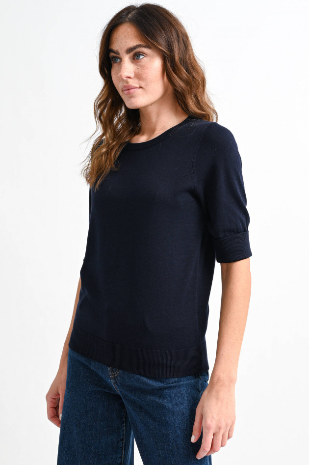 Repeat Leichtes Strickshirt in Navy