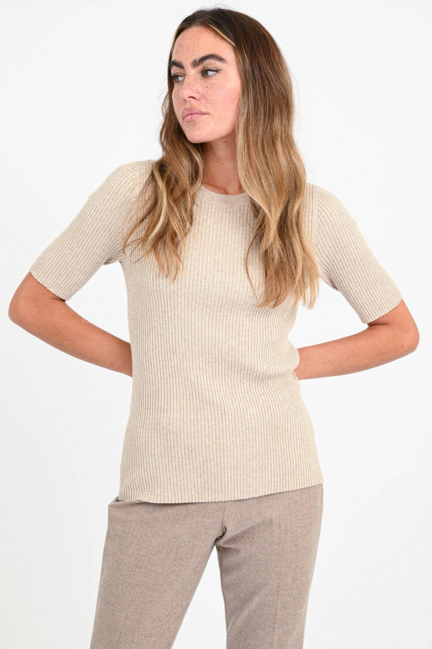 Repeat Rippstrick-Shirt in Beige