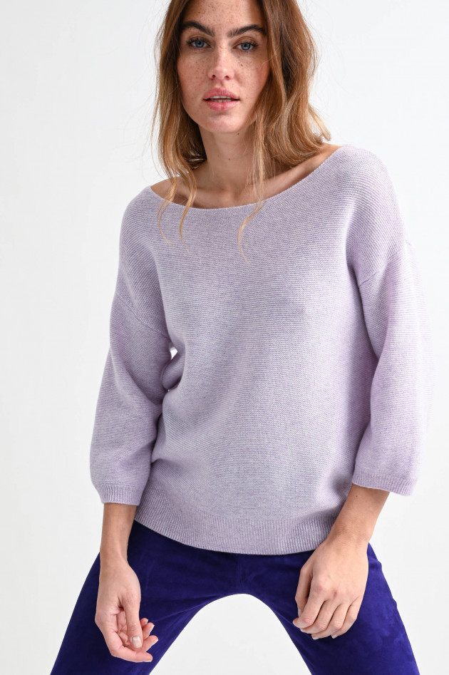 Repeat Bio-Cashmere Strick-Pullover in Lila