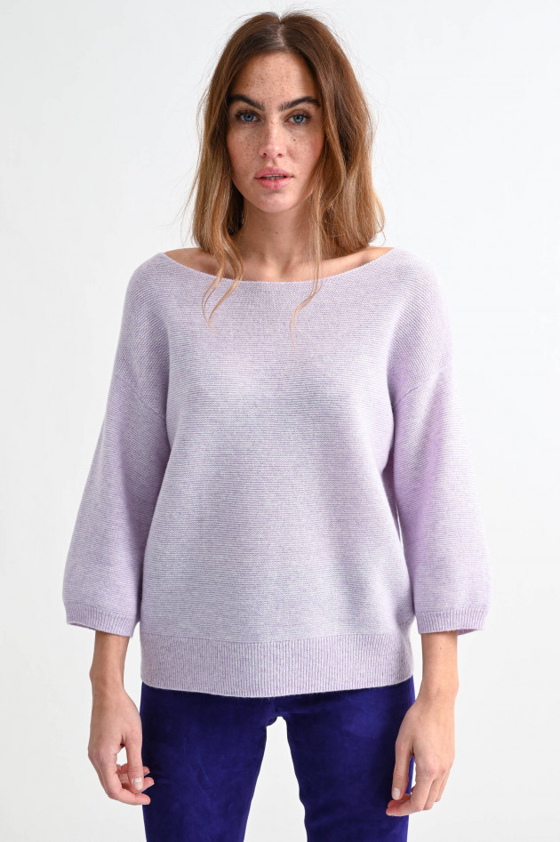 Repeat Bio-Cashmere Strick-Pullover in Lila