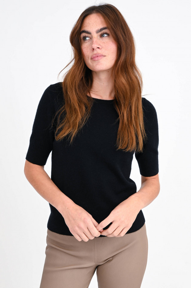 Repeat Shirt aus organic Cashmere in Schwarz