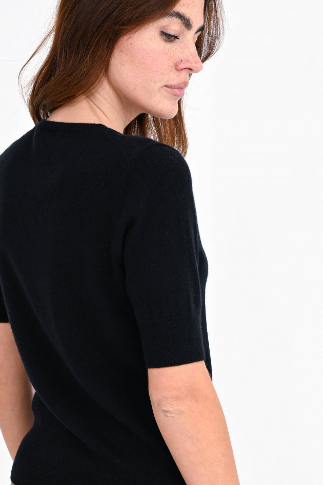 Repeat Shirt aus organic Cashmere in Schwarz