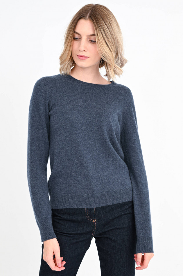 Repeat Rundhals Cashmerepullover in Navy