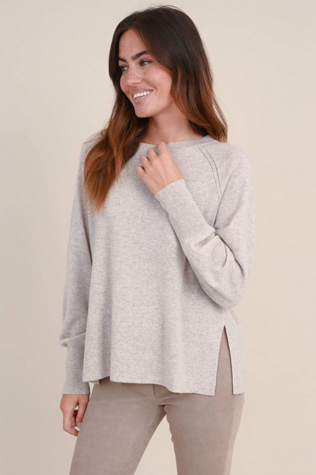 Repeat Strickpullover aus Cashmere in Beige meliert