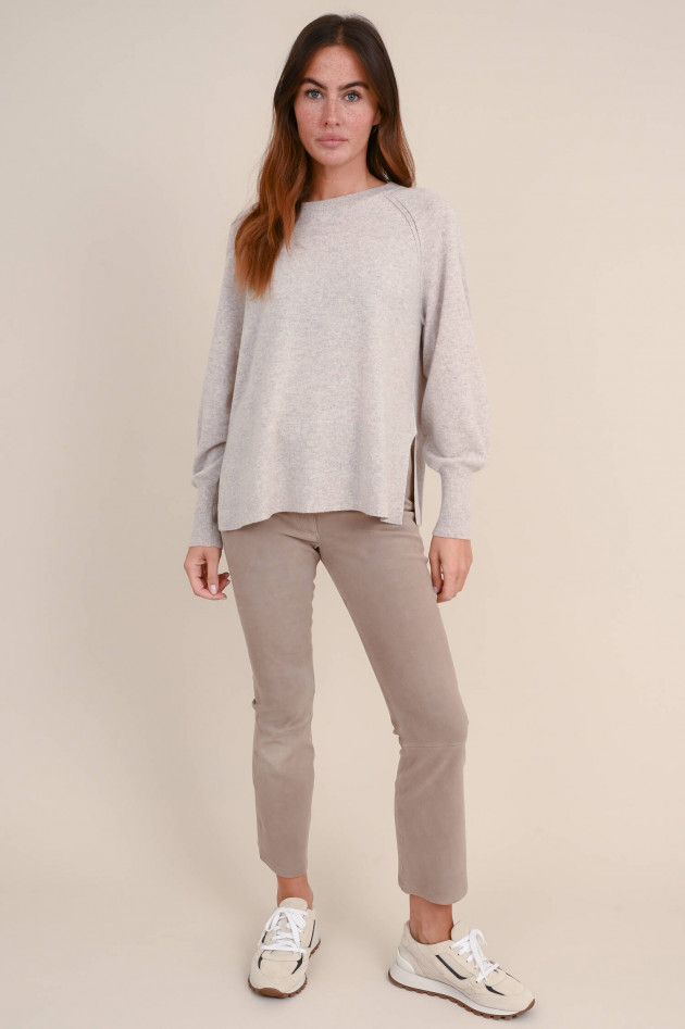 Repeat Strickpullover aus Cashmere in Beige meliert