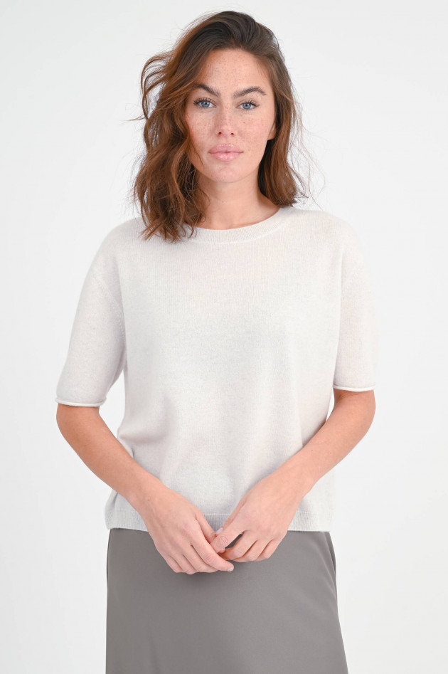 Repeat Kurzarm-Pullover in Natur