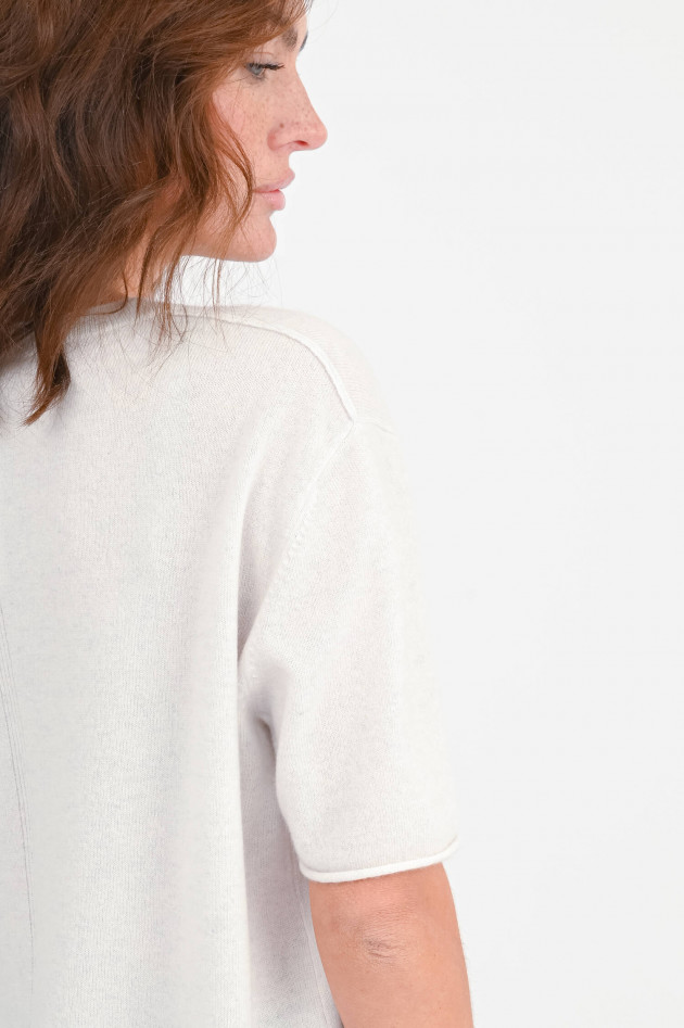 Repeat Kurzarm-Pullover in Natur