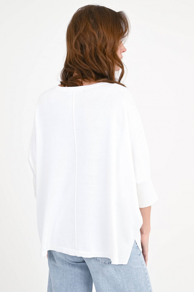 Repeat Pullover aus Baumwoll-Viskose-Mix in Weiß