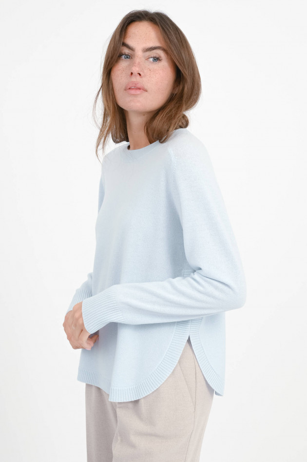 Repeat Cashmere-Pullover mit abgerundetem Saum in Wave