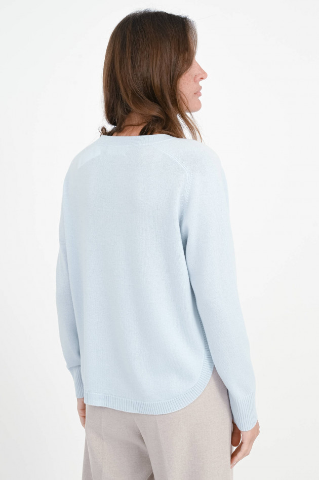 Repeat Cashmere-Pullover mit abgerundetem Saum in Wave