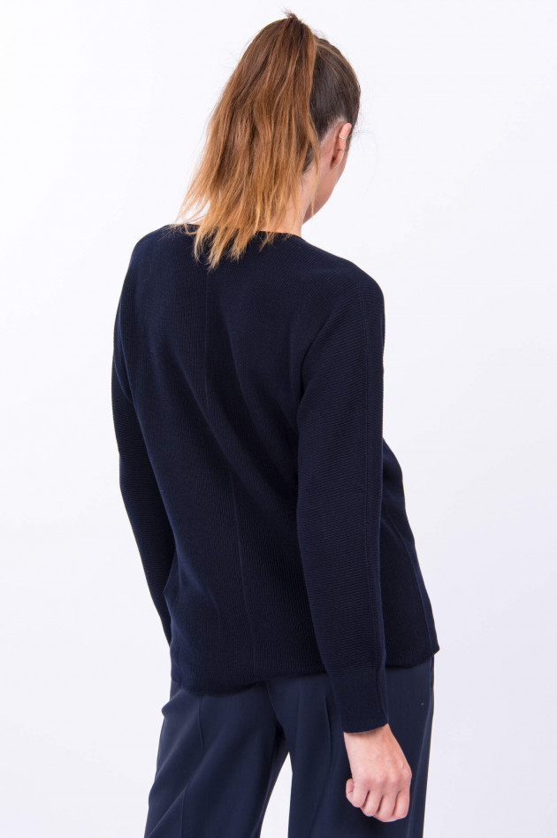 Repeat Pullover mit V-Ausschnitt in Navy