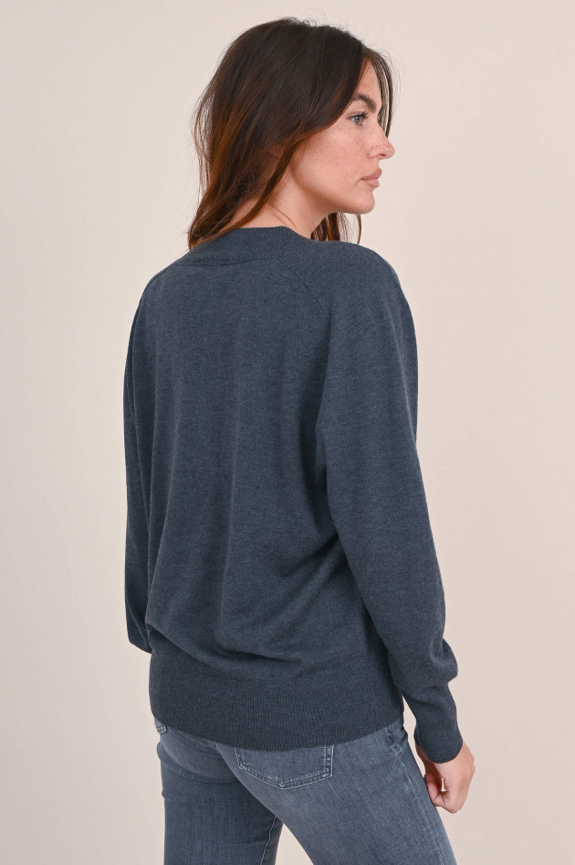 Repeat Feinstrick Pullover aus Wollmix in Dunkelgrau