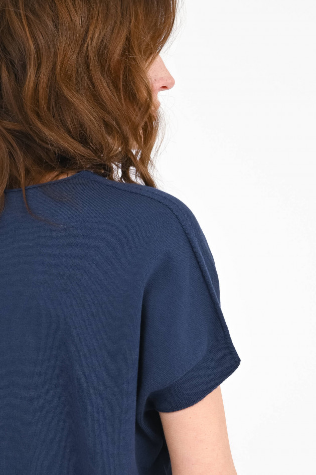 Repeat Kurzarm-Pullover in Navy