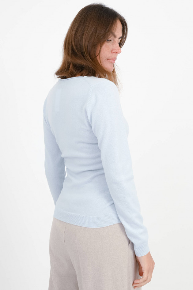 Repeat Strickpullover mit V-Neck in Wave
