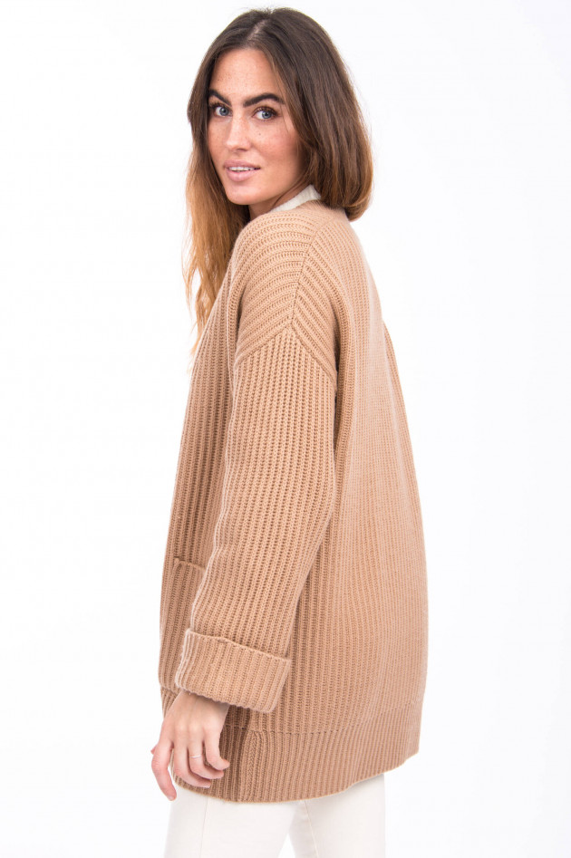 Repeat Strickjacke aus Woll-Kaschmir-Mix in Camel