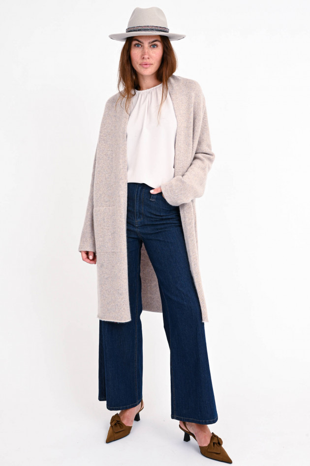 Repeat Cardigan aus Cashmere in Puder meliert