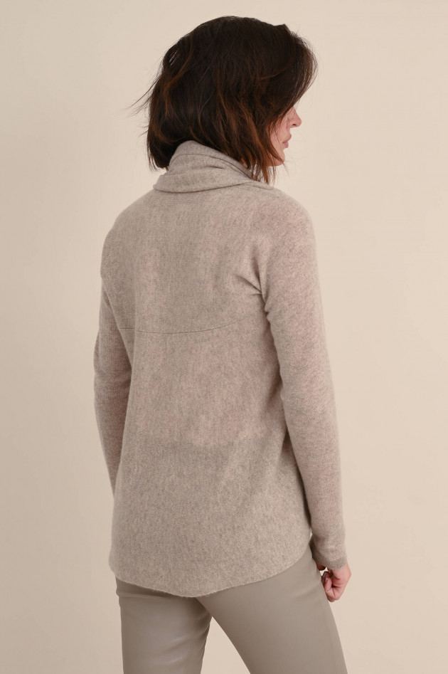 Repeat Cashmere Strickjacke in Beige meliert