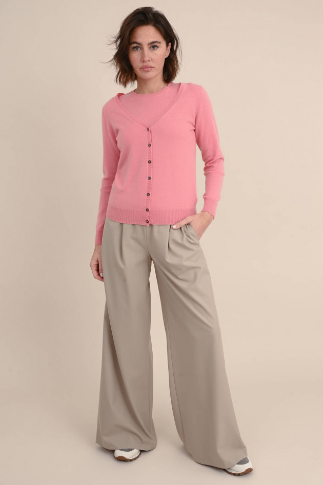 Repeat Leichte Cashmere Strickjacke in Sorbet