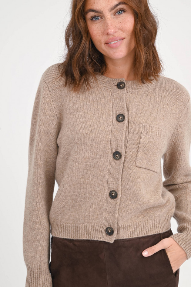 Repeat Strickweste aus Cashmere in Taupe